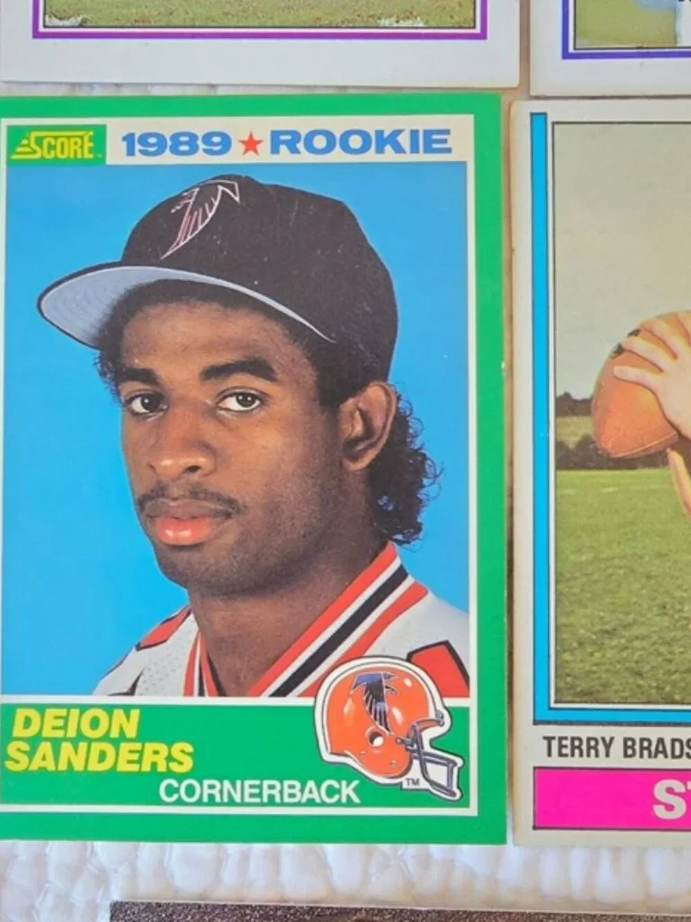 Vintage Football Trading Card Lot 40 Cards Sanders Aikman Montana Bradshaw Long